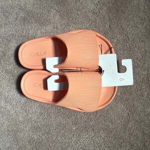 New CALIA Women's Molded Slide Peach sherbet